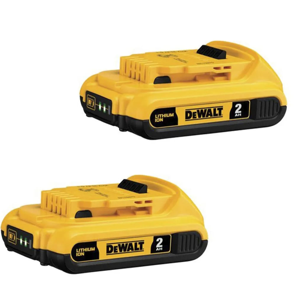 Kit com 2 Baterias Li-Ion 20V MAX 2Ah e Carregador Bivolt DCB203C2-BR Dewalt-02